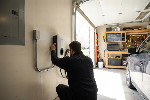 Wallbox en garage fermé