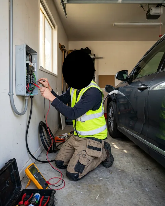 Mise en service de la borne de recharge et essai en charge